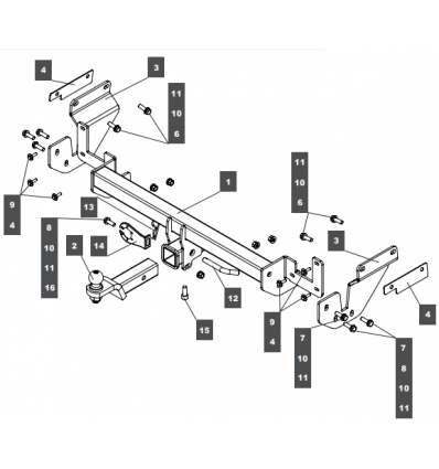 Фаркоп на Toyota ProAce 079125