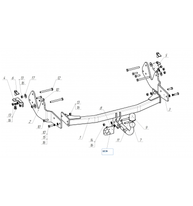 Фаркоп на Hyundai Staria 4222-A