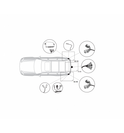 Штатная электрика к фаркопу на Toyota Land Cruiser 200 21250527