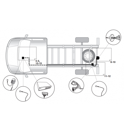 Штатная электрика к фаркопу на Peugeot Boxer 12500513