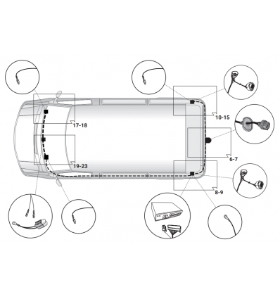 Штатная электрика к фаркопу на Citroen Jumper 12500694