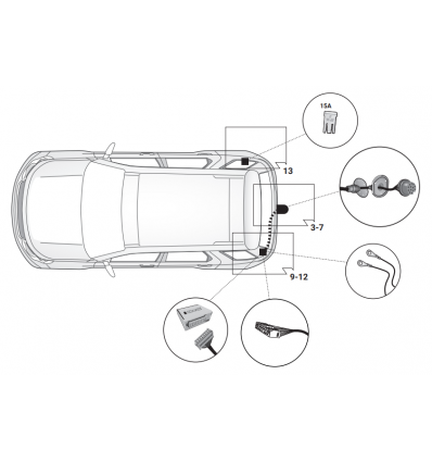 Штатная электрика к фаркопу на Land Rover Discovery 21190523