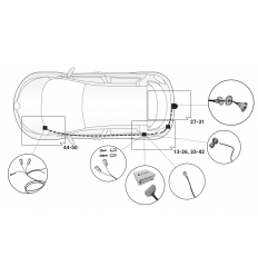 Штатная электрика к фаркопу на Renault Captur/Clio/Espace/Megane/Talisman/Sandero 12500673