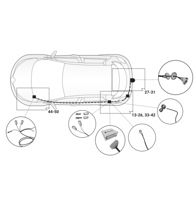 Штатная электрика к фаркопу на Renault Captur/Clio/Espace/Megane/Talisman/Sandero 12500673