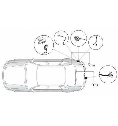 Штатная электрика к фаркопу на Mercedes-Benz C-Class 12040518