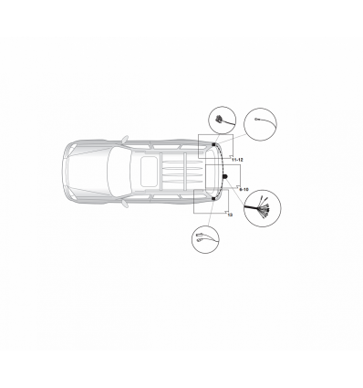 Штатная электрика к фаркопу на Mitsubishi Outlander XL 26500524