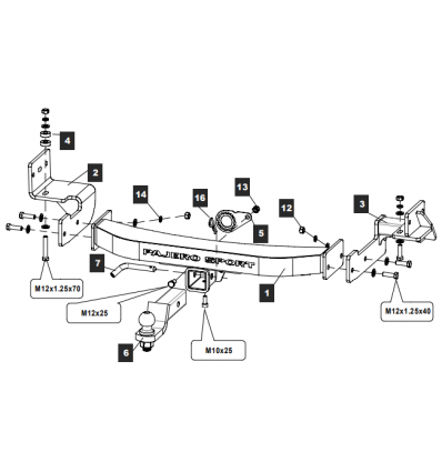 Фаркоп на Mitsubishi Pajero Sport 149338