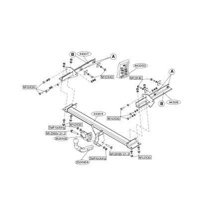 Фаркоп на Mercedes A 443000