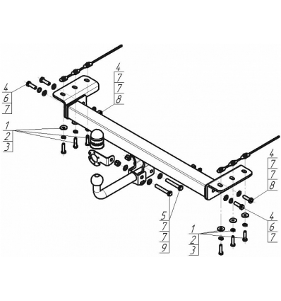 Фаркоп на Chery Tiggo 4 99010-A