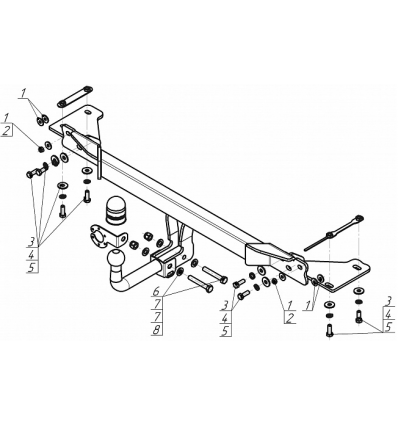 Фаркоп на Geely Atlas Pro 94204-A