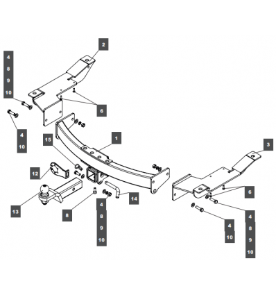 Фаркоп на Land Rover Range Rover Vogue 349289