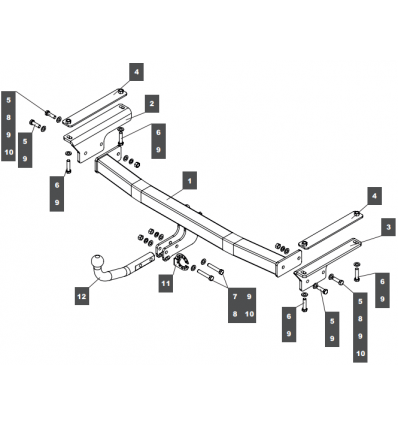 Фаркоп на Volkswagen Teramont 269069