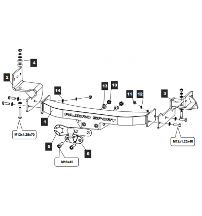 Фаркоп на Mitsubishi Pajero Sport 149333