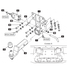 Фаркоп на Toyota Land Cruiser 300 4830.32