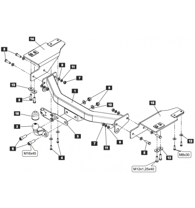 Фаркоп на Toyota Land Cruiser Prado 4538.21